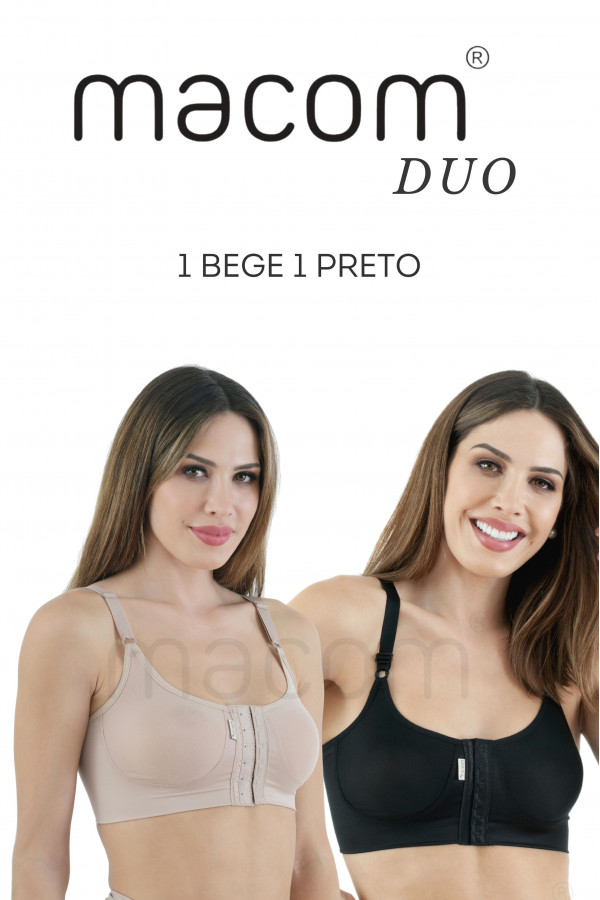 Conjunto de sutiãs 1 Bege 1 Preto 1002BDUOG1B1P1